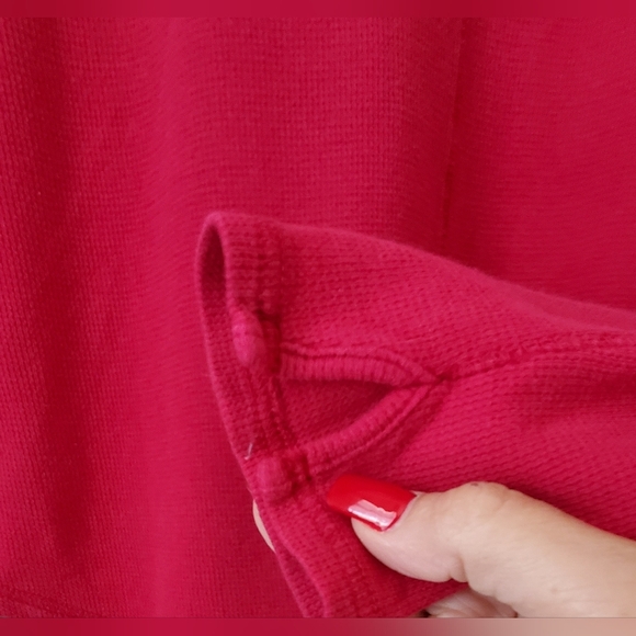 Lucky Brand Women's Red Thermal Long Sleeve Lace-Up Top Size XL - Picture 5 of 6